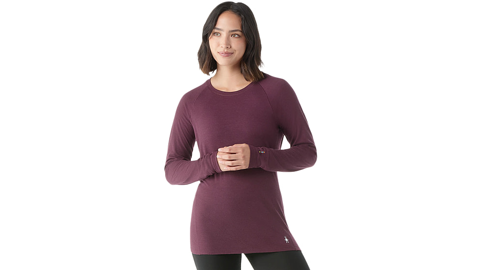 Smartwool Classic All-Season Merino Base Layer Crew - Womens, Eggplant, Large, SW016912L83100L000