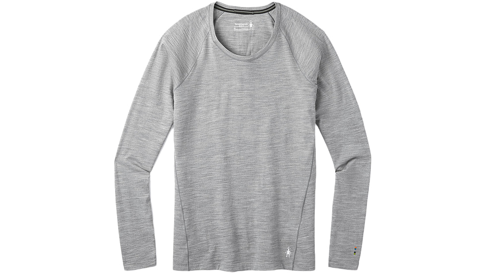 Smartwool Classic All-Season Merino Base Layer Crew - Womens, Light Gray Heather, Extra Small, SW01691254510XS000