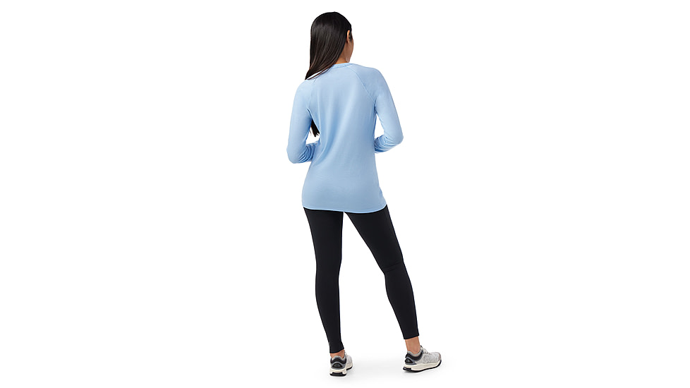 Smartwool Classic All-Season Merino Base Layer Crew - Womens, Serene Blue, Medium, SW016912N75100M000