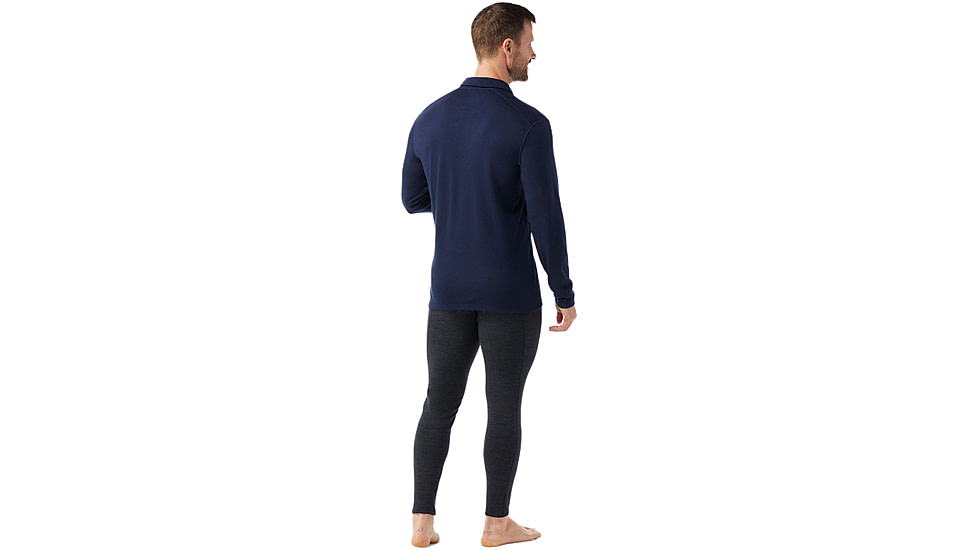 Smartwool Classic Thermal Merino Base Layer 1/4 Zip - Mens, Deep Navy, Medium, SW002821092100M000