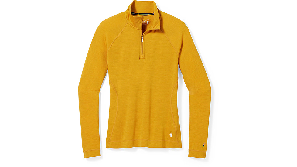Smartwool Classic Thermal Merino Base Layer 1/4 Zip - Womens, K41 Honey Gold Heather, Extra Large, SW016373K41XL