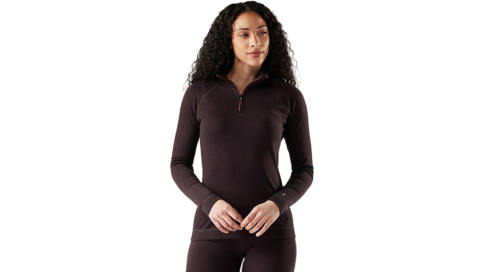 Smartwool Classic Thermal Merino Base Layer 1/4 Zip - Womens, Mink Heather, Small, SW002828P85100S000