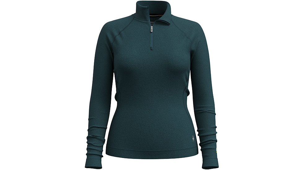 Smartwool Classic Thermal Merino Base Layer 1/4 Zip - Womens, Twilight Blue Heather, Small, SW002828G75100S000