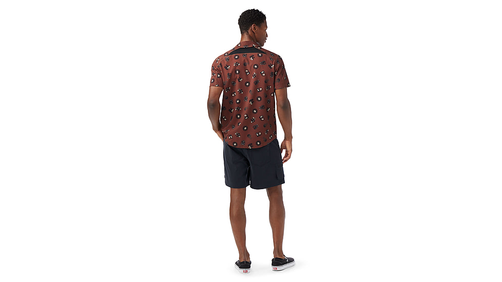 Smartwool Everyday Short Sleeve Button Down - Mens, Sable Brown Trail Ride, Extra Large, SW017017P6710XL000