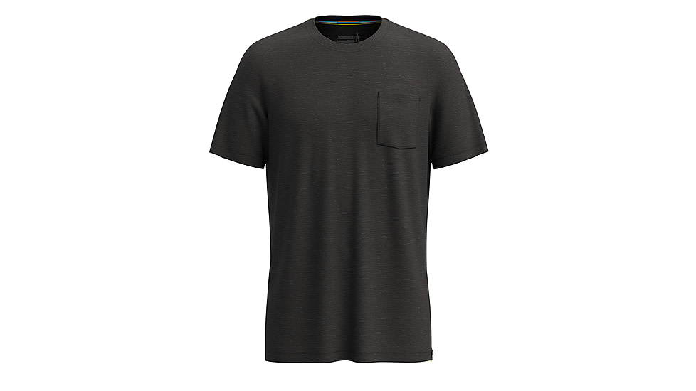 Smartwool Merino Hemp Blend Short Sleeve Pocket Tee - Mens, Black Heather, Extra Large, SW017026A5210XL000