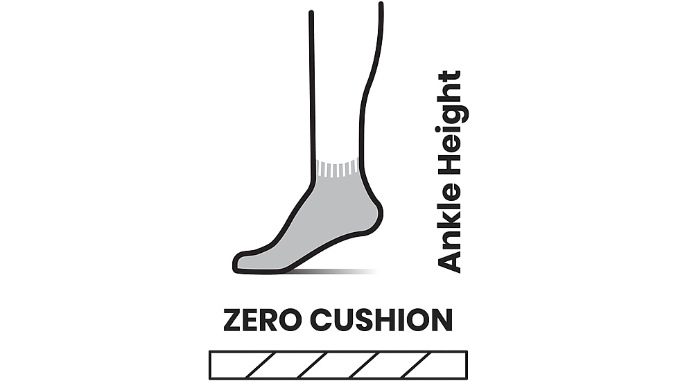 Smartwool Run Zero Cushion Ankle Socks - Mens, 052 Medium Gray, Medium, SW001653052M