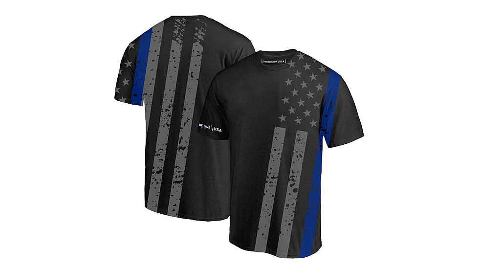 Thin Blue Line Athletic T-shirt - All-over, - SUB-TBL-SHIRT-L