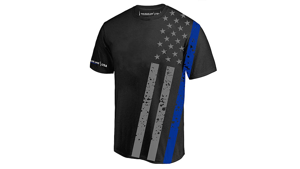 Thin Blue Line Athletic T-shirt - All-over, - SUB-TBL-SHIRT-L