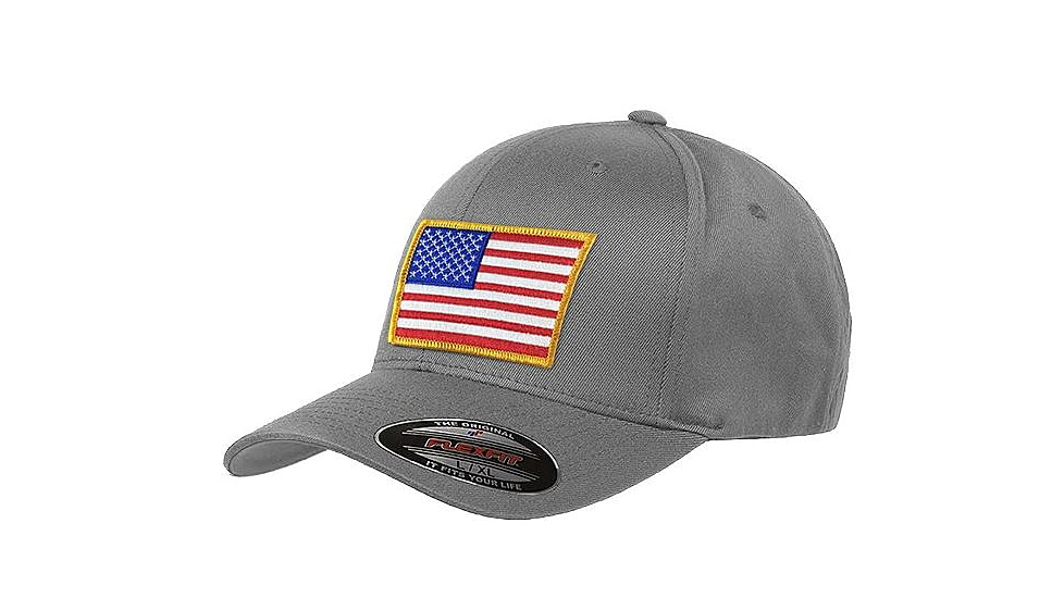 Thin Blue Line Flexfit Hat - American Flag - FLEX-RWB-GRAY-LARGE