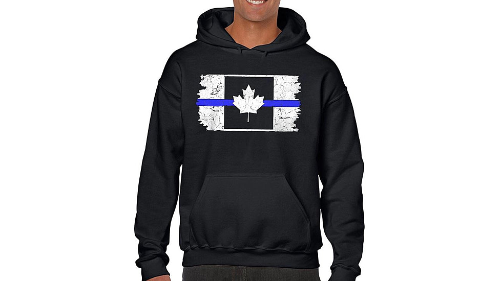 Thin Blue Line Hoodie - Canada - MEN-H-CAN-BLACK-XXL