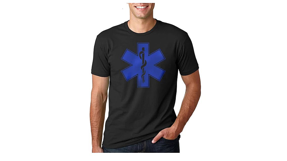 Thin Blue Line Men's Ems T-shirt - MEN-EMS-BIG-BLACK-XXL