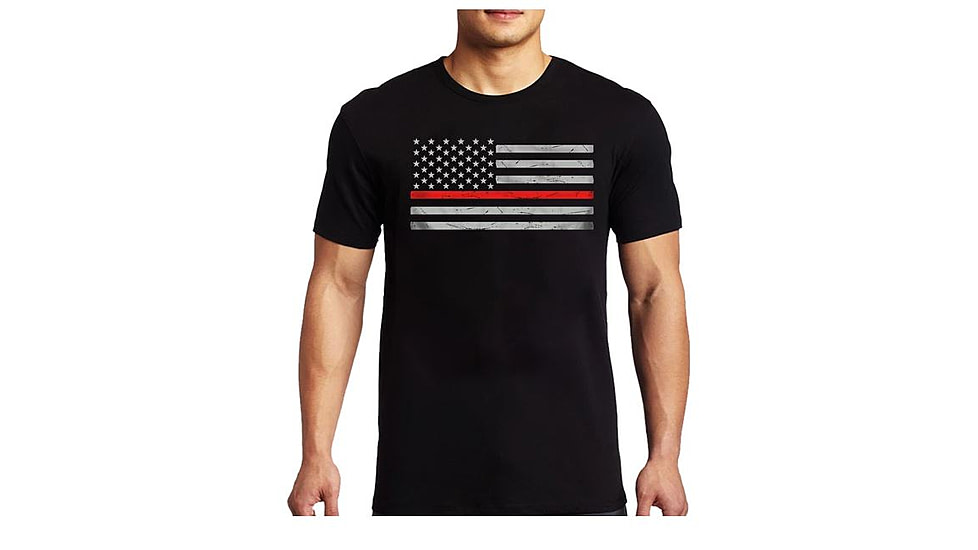 Thin Blue Line Men's - Short Sleeve Classic Thin Red Line - MEN-RFLG-BIG-LOGO-BLACK-XXL