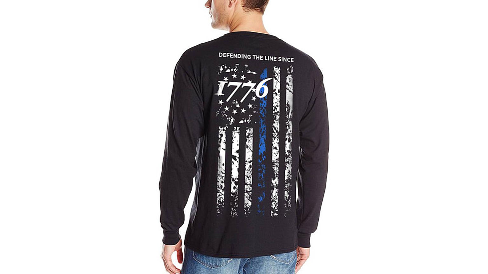 Thin Blue Line Mens Longsleeve T-shirt -1776 - 1776-TBL-LS-LARGE