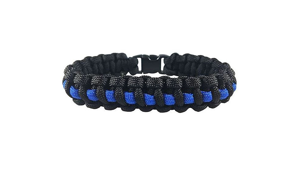 Thin Blue Line Paracord Survival Bracelet, , Thin Blue Line - TBL-PARA-10