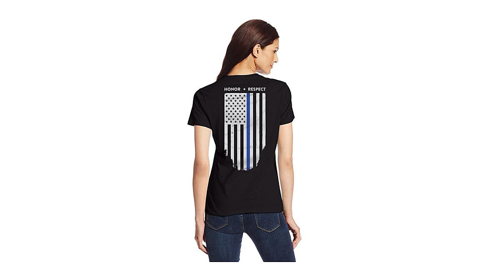 Slim Fit Women's Shirt - Thin Blue Line Flag T-Shirt