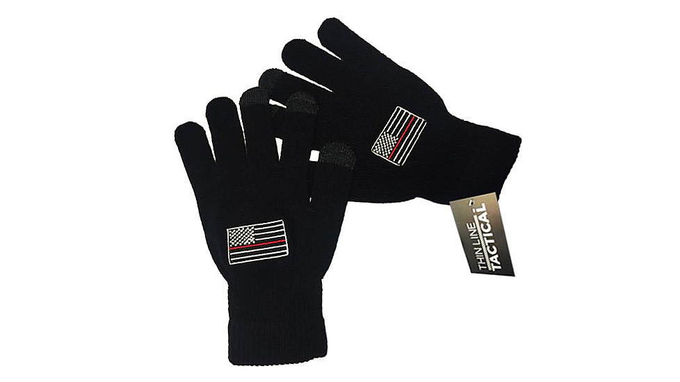 Thin Blue Line Thin Red Line Touchscreen Knit Gloves - TRL-GL-45