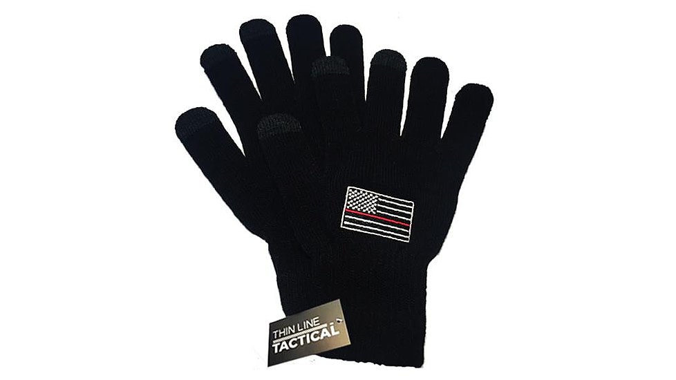 Thin Blue Line Thin Red Line Touchscreen Knit Gloves - TRL-GL-45