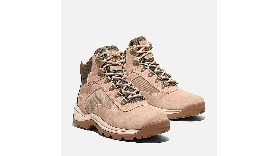 Timberland White Ledge Mid Lace-Up Waterproof Hiking Boot - Womens, Light Beige Suede, 9.5, Medium, TB0A2KNTER309500M