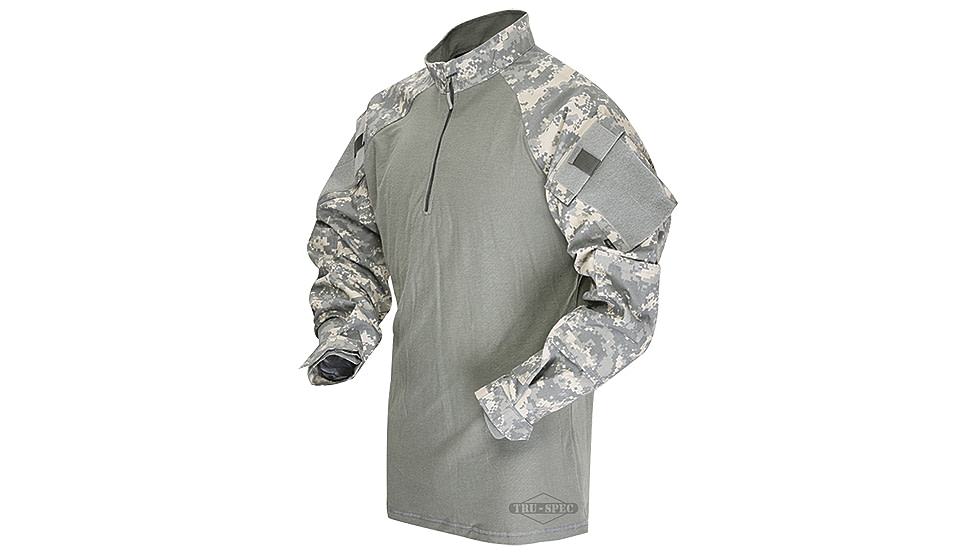 Tru-Spec 1/4 Zip Tac Response Combat Shirt Nylon/Cotton Rip-Stop, Army Digital/Foliage, XLarge Long 2542026