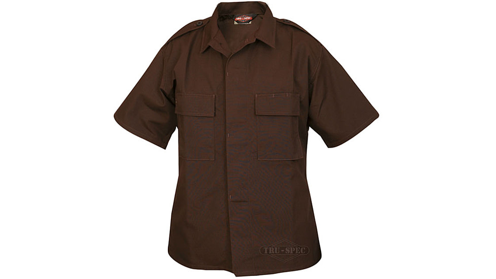 Tru Spec 1004005 Short Sleeve Brown Tactical Shirt Pc Rs