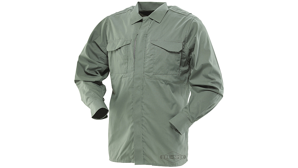 Tru Spec 24 7 Series 1059002 Ultralight Long Sleeve Olive Drab Green Uniform Shirt, Regular