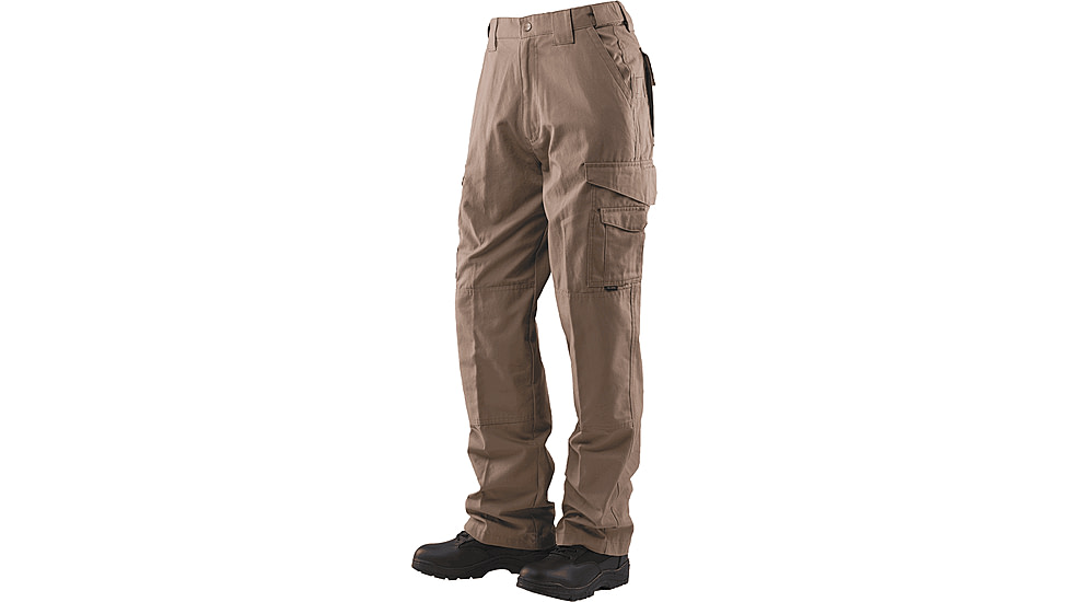 TRU-SPEC 24-7 Series Tactical Teflon Pants - Mens, PolyCotton Ripstop, Coyote, Waist 44 in, Inseam 30 in, 1063050