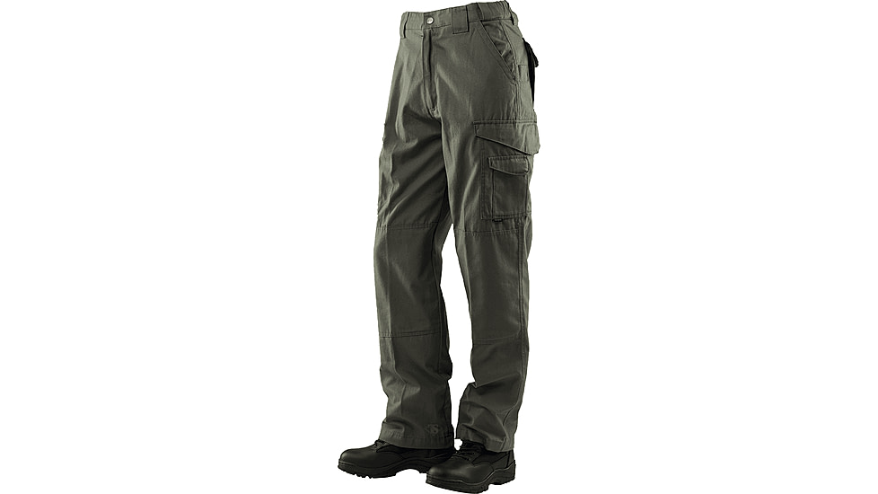 TRU-SPEC 24-7 Series Tactical Teflon Pants - Mens, PolyCotton Ripstop, Olive Drab, Waist 44 in, Inseam 30 in, 1064050