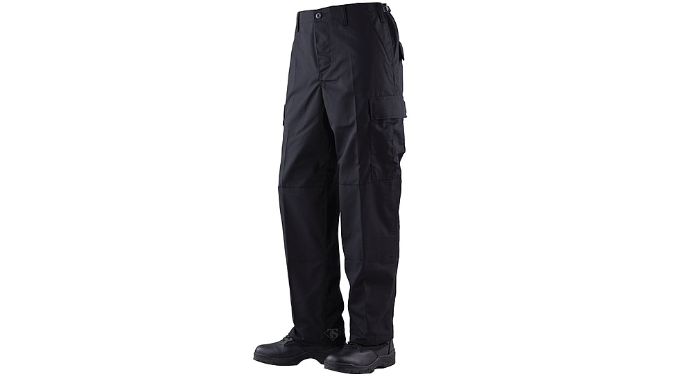 TRU-SPEC BDU Pants, Cotton Ripstop - Men's, Black, Waist 28-30 in, Long, 1523023