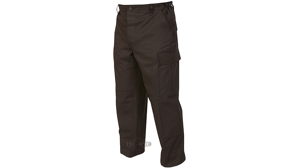 TRU-SPEC BDU Pants, Cotton Ripstop - Men's, Black, Waist 28-30 in, Long, 1523023