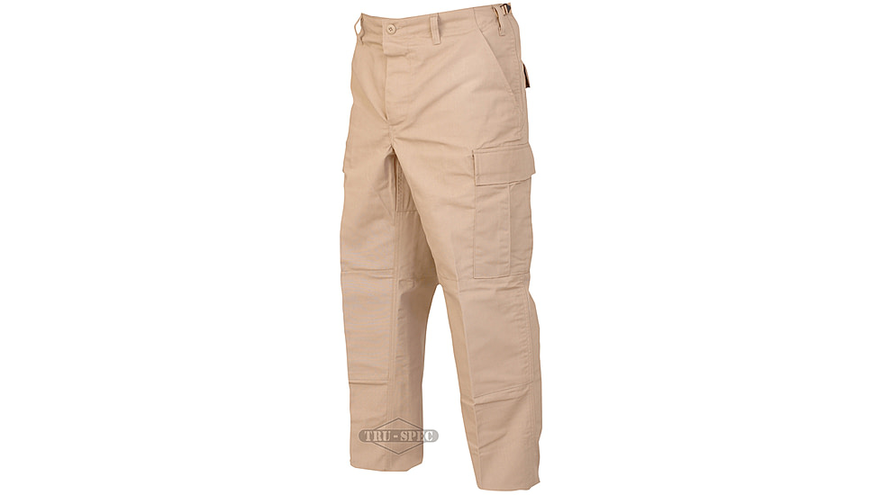 TRU-SPEC BDU 65/36 Poly/Co Rip Pants - Men's, Khaki, Extra Small, Regular, 1314002