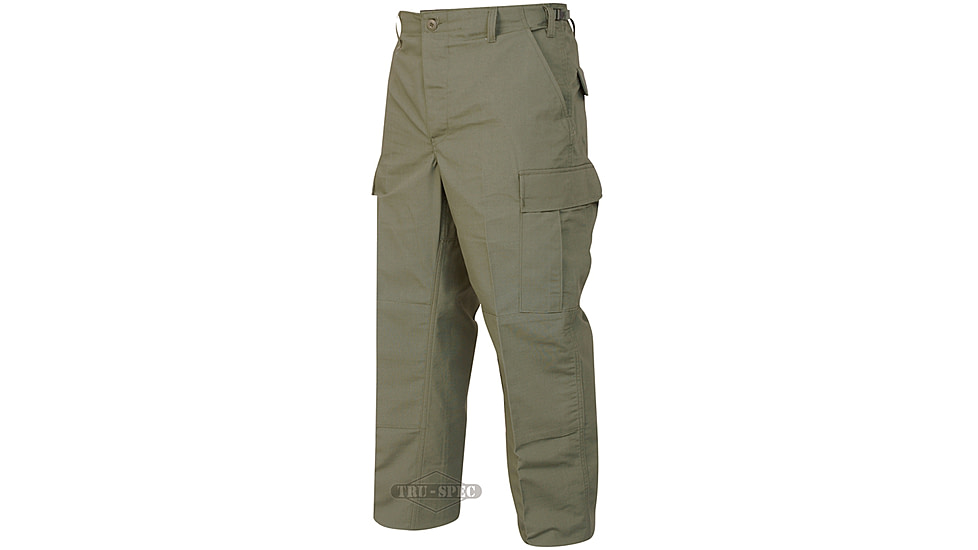 TRU-SPEC BDU 65/36 Poly/Co Rip Pants - Men's, Olive Drab, Extra Small, Regular, 1318002