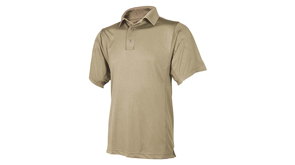 TRU-SPEC Eco Tec Short Sleeve Polo Shirt - Mens, Silver Tan, Extra Small, Regular, 3957002