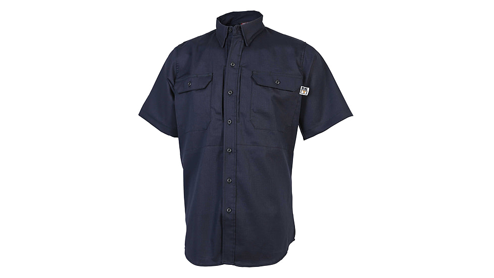 TRU-SPEC Flame Retardant Short Sleeve X-Fire Dress Shirt - Mens, Navy, Extra Small, Regular, 1449002