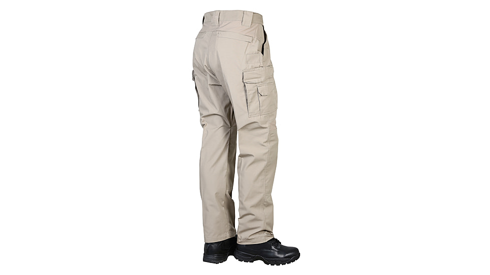 TRU-SPEC Rip-Stop Pro Flex Unhemmed Pants - Mens, Khaki, Waist 52, Unhemmed, 1482094