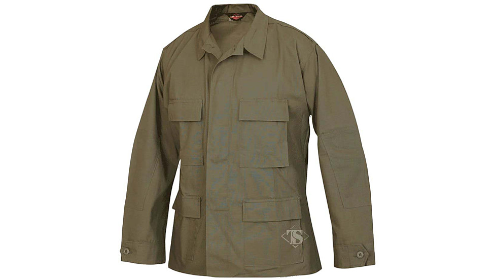 TRU-SPEC Ripstop Classic BDU Coat, OD Green, Small, Regular, 1427001