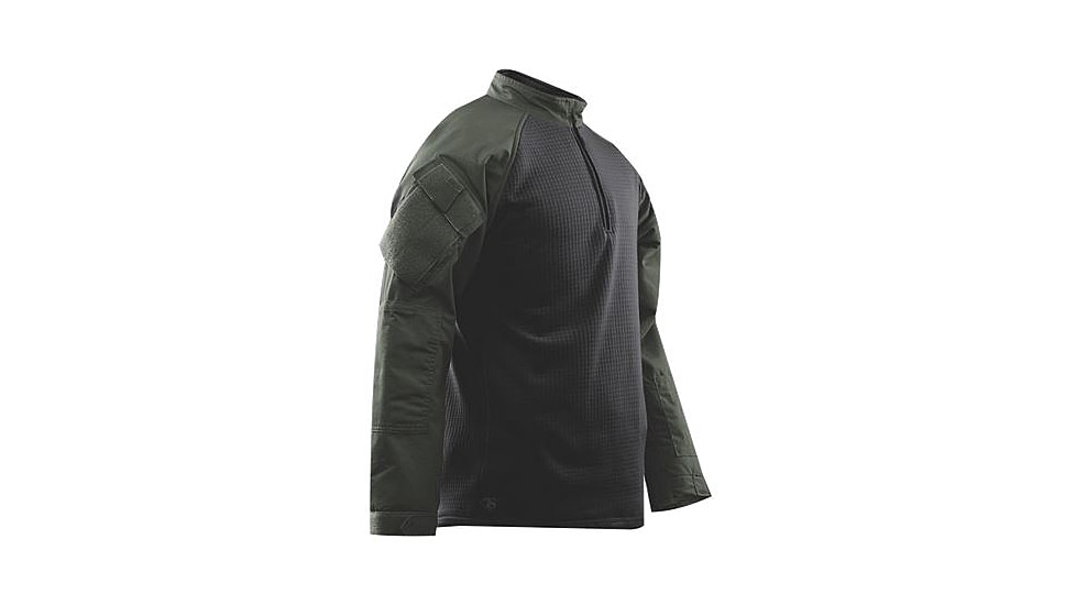 Tru-Spec 2591007: T.R.U. 1/4 Zip Winter Combat Shirt 65/35 Polyester/Cotton Rip-Stop, Olive Drab, 2XLarge Regular