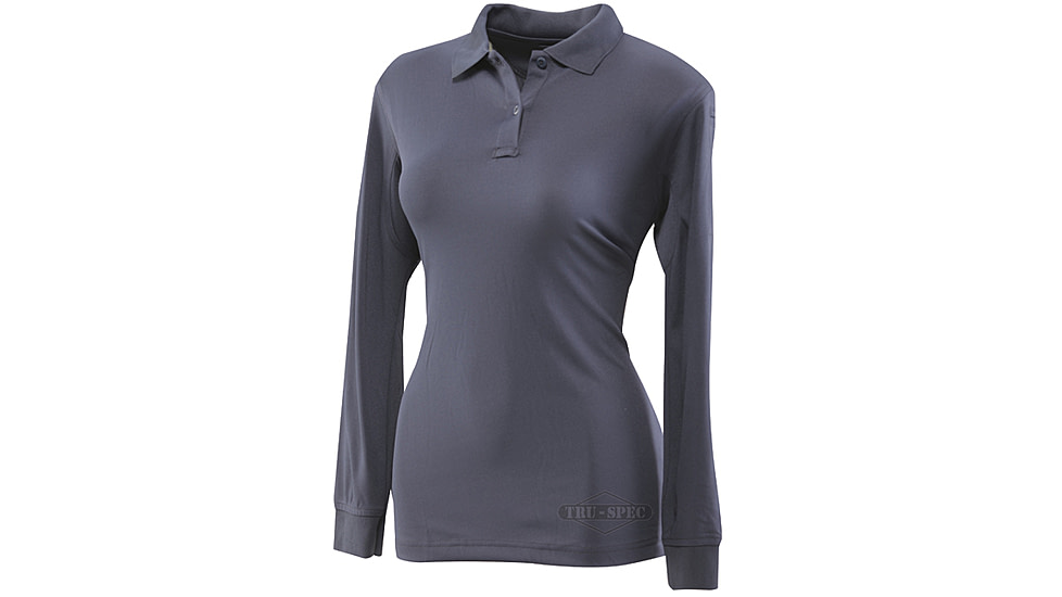 Tru-Spec Polo Shirt, 24-7 Ladies Performance Navy Long Sleeve, S 4421003