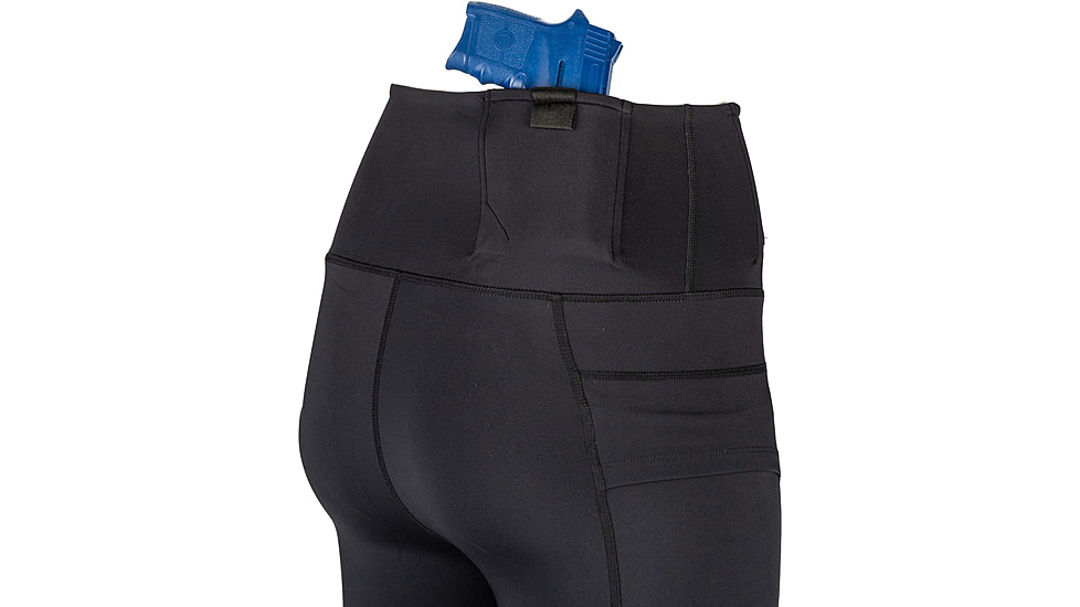 TRYBE Tactical Perfect Fit Front/Rear Concealed Carry Legging - Womens, Black, S, PFFRCCWL-S
