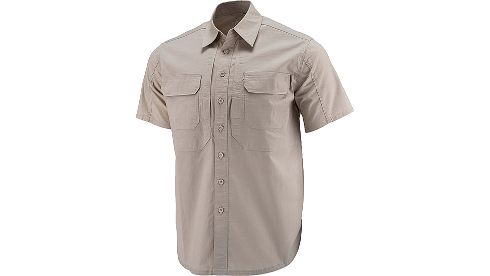TRYBE Tactical Ultra Utility Short Sleeve Tactical Shirt - Mens, Desert Tan, M, UUSSTSDT-M