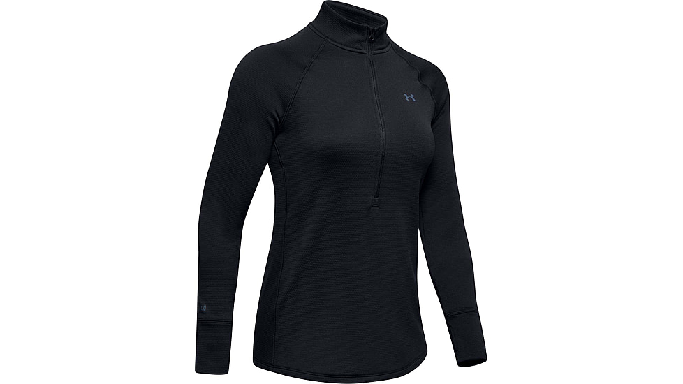 Under Armour ColdGear 4.0 1/2 Zip Active Top - Womens, Black, Large, 1343319001LG