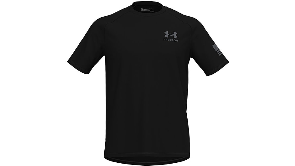 Under Armour Freedom Tech Short Sleeve T-Shirt - Men's, Black/Pitch Gray, Large, 1369468001LG