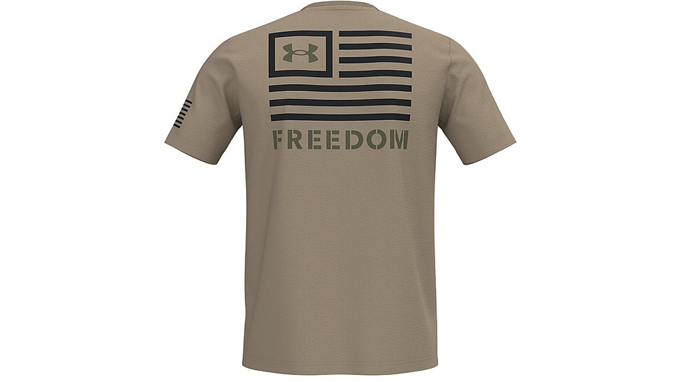 Under Armour Freedom Banner T-Shirt - Men's, Desert Sand, Extra Large, 1370818290XL