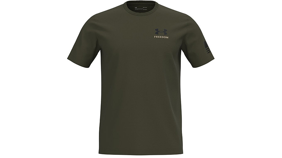 Under Armour New Freedom Banner T-Shirt - Mens, Marine OD Green, Medium, 1370818390MD