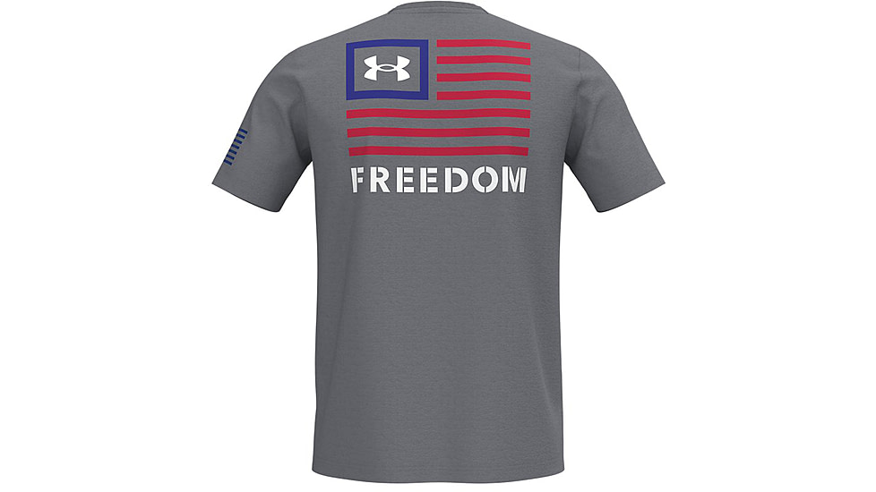 Under Armour Freedom Banner T-Shirt - Men's, Steel Light Heather, Extra Large, 1370818035XL