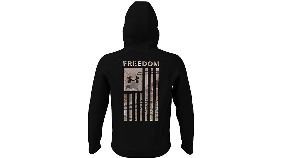 Under Armour New Freedom Flag Hoodie - Mens, Black, Large, 1370806002LG