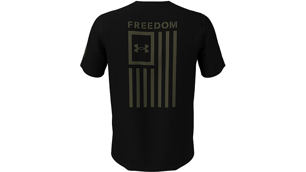 Under Armour Freedom Flag T-Shirt - Men's, Black/Marine OD Green, 2XL, 13708100042X