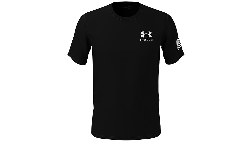 Under Armour New Freedom Flag T-Shirt - Mens, Black / White, 4XL, 13708100014X
