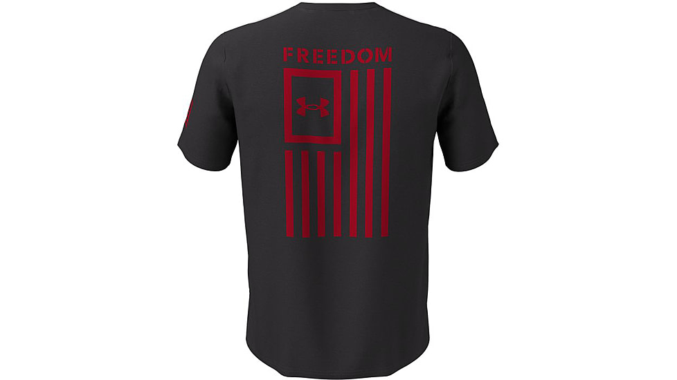 Under Armour New Freedom Flag T-Shirt - Mens, Charcoal Medium Heather, Large Tall, 1370810019LGT