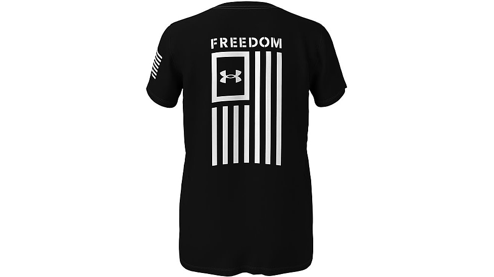 Under Armour New Freedom Flag T-Shirt - Womens, Black, Large, 1370814001LG