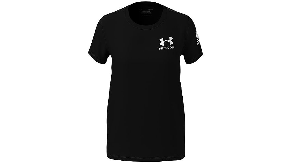 Under Armour Freedom Flag T-Shirt - Women's, Black, Large, 1370814001LG